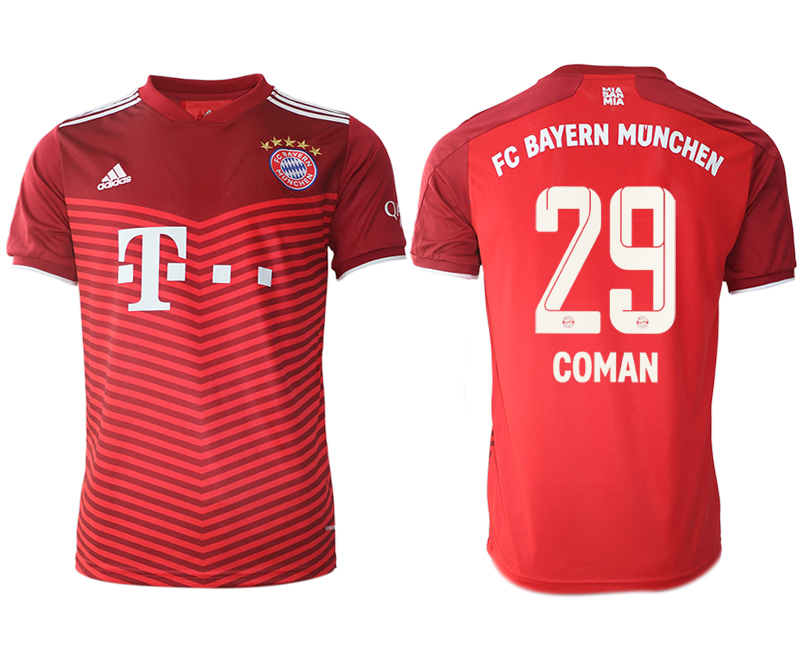 Men 2021-2022 Club Bayern Munich home aaa version red #29 Soccer Jersey